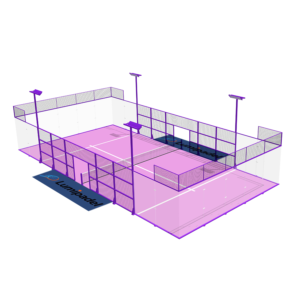 LumiPadel Super Panoramic court with enhanced panoramic views